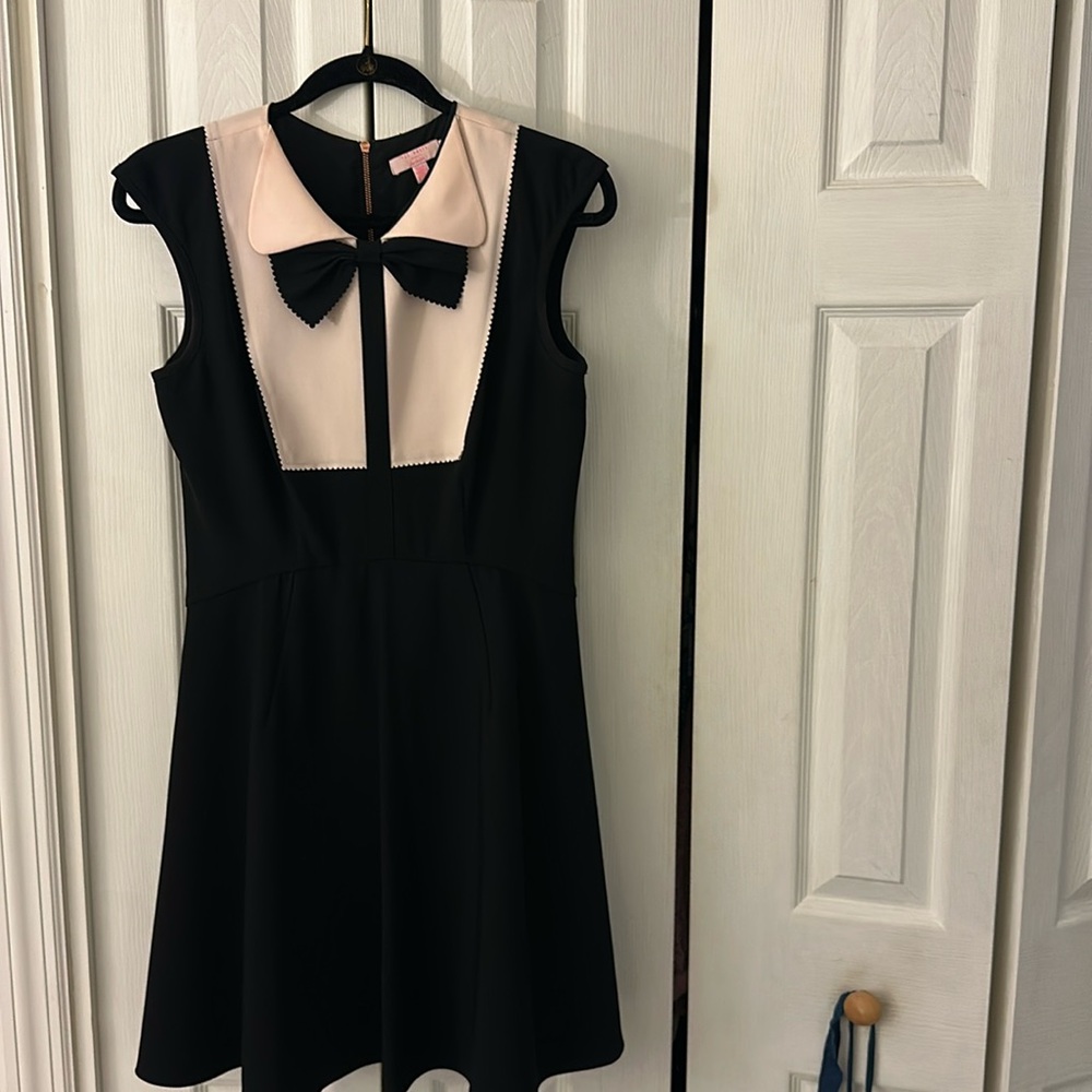 Ted Baker Black and Cream Dress Size 2